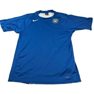 Nike India Cricket Training Jersey Blue BCCI Dri-FIT Shirt Small